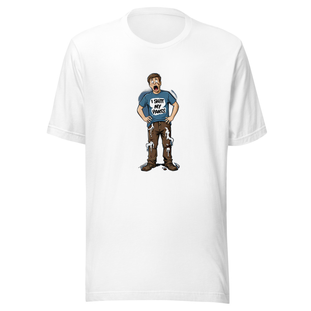Gasping Man Hands On Hips Blue Tee