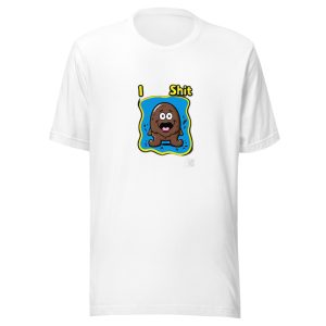 Grinning Brown Poop Character Badge