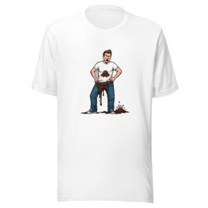 Man With Poop Logo Shirt Poop Flowing From Jeans