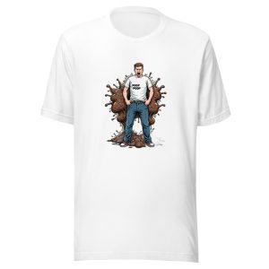 Man With Poop Poop Shirt With Poop Explosion Background