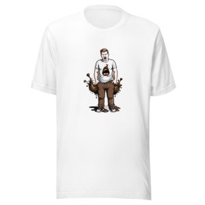 Man With Screaming Poop Mouth Shirt Poop Splash Around Jeans #1