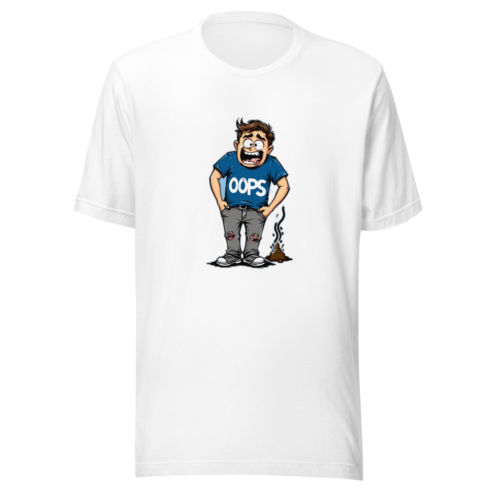 Oops Shocked Man Poop Cartoon