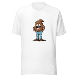 Poop Character Wearing Ripped Blue Jeans
