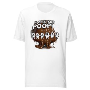 Poop Pile With People Are Pooping Text And Cartoons