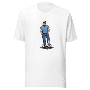 Poop Puddle Stepping Man Cartoon