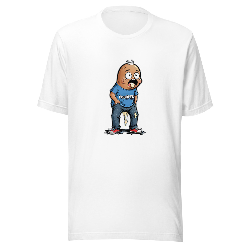 Pooped Shirt Character Poop Dripping Down Jeans