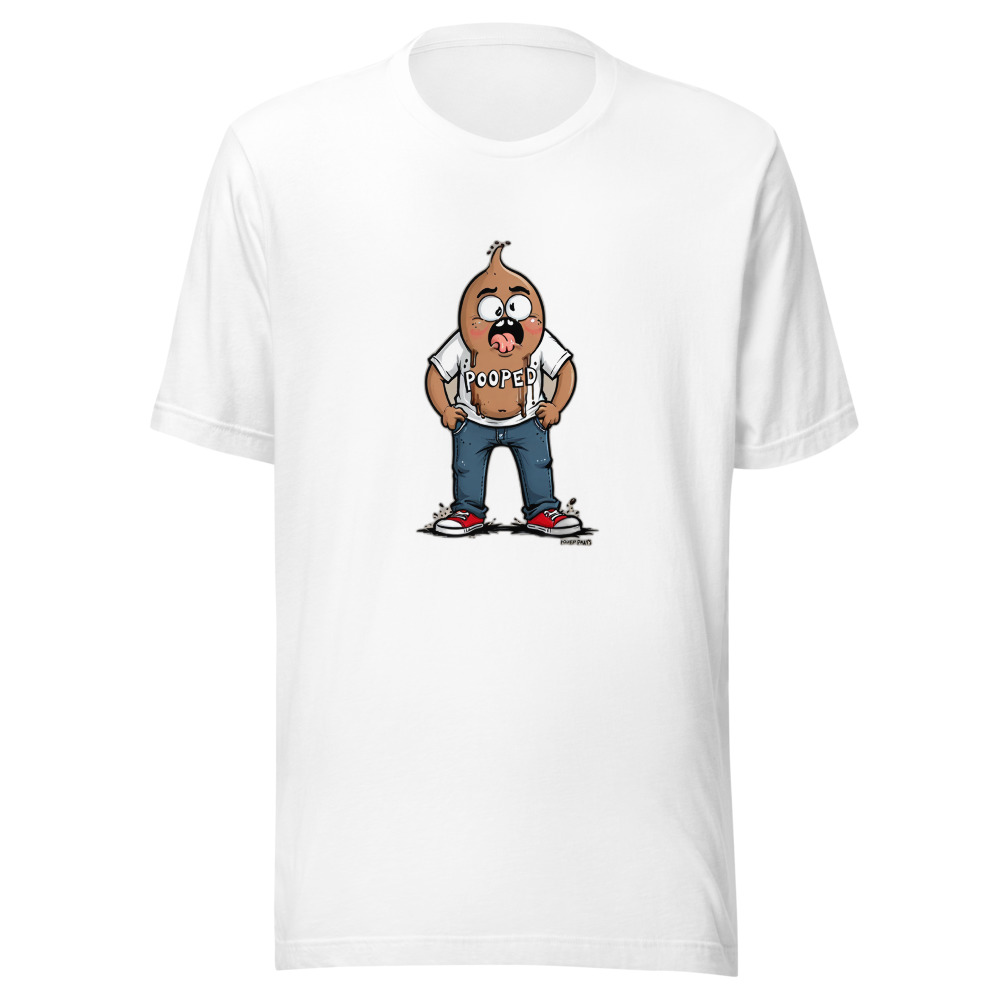 Pooped Poophead White Shirt Cartoon