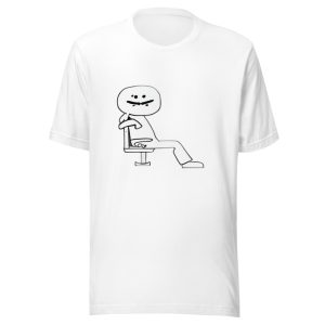 Gritting Cartoon Man Pooping On Stool