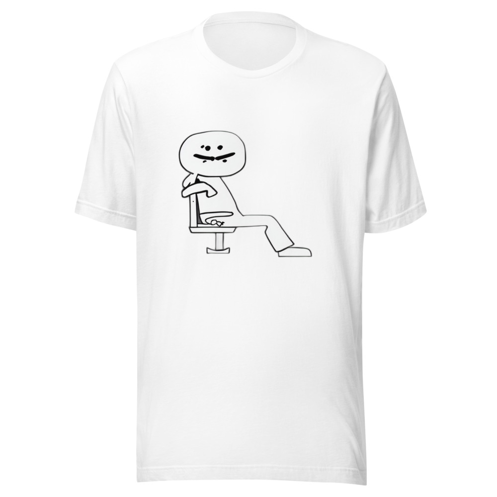 Gritting Cartoon Man Pooping On Stool