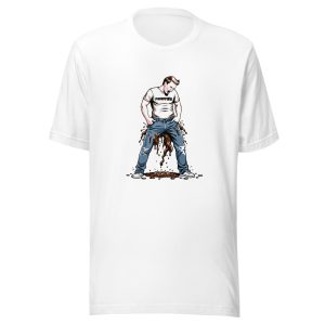 Man Pulling Jeans Pooopping Shirt Poop Flow Cartoon