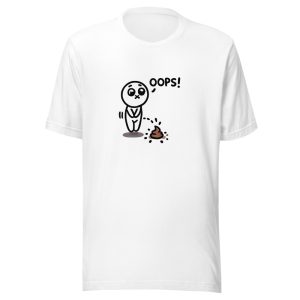 Oops Cartoon Character Dropped Poop Pile