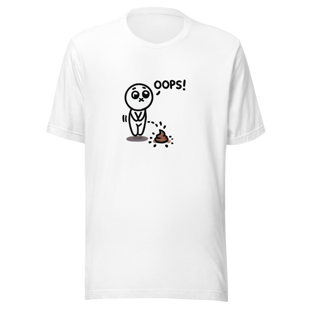 Oops Cartoon Character Dropped Poop Pile