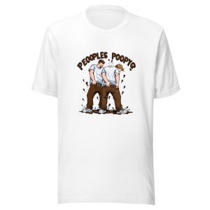 Two Men Brown Pants Peoples Poopy Cartoon