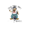 Chubby balding cartoon man giving a thumbs up in a FOOL tee and jeans, with text FOOL WHO SHIT His Pants around him.